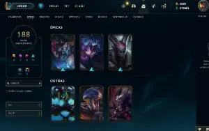 Conta Lol 189 Skin Todos Champions, 300K Ea, 2K De Rp Lv 417