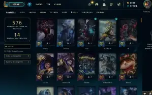 Conta Lol 189 Skin Todos Champions, 300K Ea, 2K De Rp Lv 417