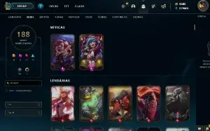 Conta Lol 189 Skin Todos Champions, 300K Ea, 2K De Rp Lv 417