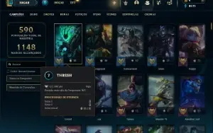 Bronze 1 com TODOS os champs e 157 Skins