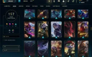 Bronze 1 com TODOS os champs e 157 Skins