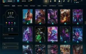 Bronze 1 com TODOS os champs e 157 Skins