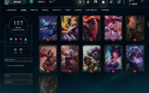 Bronze 1 com TODOS os champs e 157 Skins