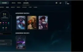 CONTA DE LOL PLAT2 77CHAMPS 31SKIN BORDA DIAMANTE NEGOCIÁVEL