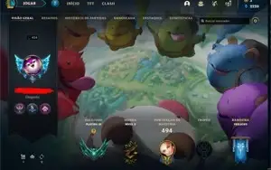 Conta com Lux Elementalista e varias skins lendárias lvl424