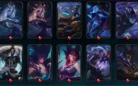 Conta com Lux Elementalista e varias skins lendárias lvl424
