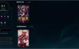 CONTA LOL GOLD2 105 CHAMPS 41 SKINS