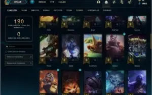 Conta ouro 2 com 32 skins e 58 champs