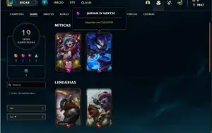 Conta ferro 2 com 47 Champs e 19 Skins + 2 Miticas