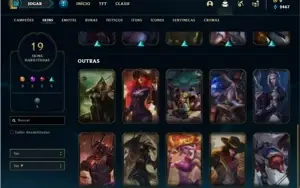 Conta ferro 2 com 47 Champs e 19 Skins + 2 Miticas