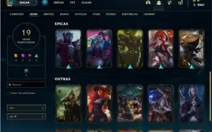 Conta ferro 2 com 47 Champs e 19 Skins + 2 Miticas