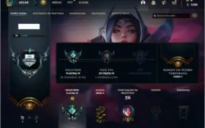 Conta platina 4 com 6 skins e 29 champs