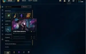 Conta platina 4 com 6 skins e 29 champs