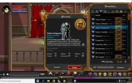 Conta de Aqw rara (Vindicator, Darkside) 130 espaços na bag