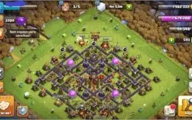 Conta clash of clans cv 11 quase full e com skins nos herois