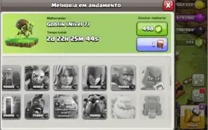 Conta clash of clans cv 11 quase full e com skins nos herois