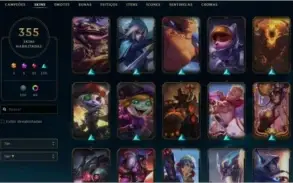 Conta lol 355 Skins Platina 4