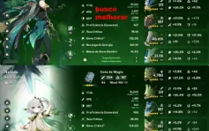 CONTA AR 60 - 21 Personagens 5* e 9 Armas 5* Genshin Impact