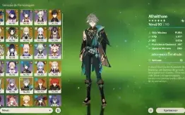 CONTA AR 60 - 21 Personagens 5* e 9 Armas 5* Genshin Impact