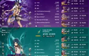 CONTA AR 60 - 21 Personagens 5* e 9 Armas 5* Genshin Impact