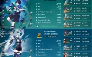 CONTA AR 60 - 21 Personagens 5* e 9 Armas 5* Genshin Impact