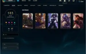 CONTA COM MORGANA VITORIOSA + 183 SKINS