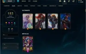 CONTA COM MORGANA VITORIOSA + 183 SKINS