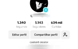 Conta tiktok com 5143 seguidores reais
