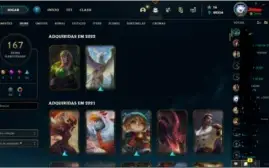 Conta de lol lvl 403 e 167 skins