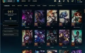 Conta Unranked com 116 Champs e 182 Skins