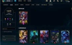 Conta Unranked com 116 Champs e 182 Skins