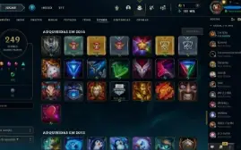 Vendo Conta Lol level 256, conta de 2014 com 208 skins!