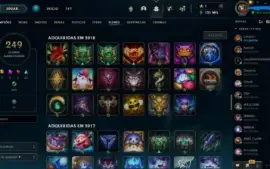 Vendo Conta Lol level 256, conta de 2014 com 208 skins!