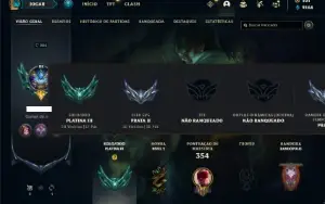 Conta Platina 3 com 150 Champs e 228 Skins + 8 Prestigios