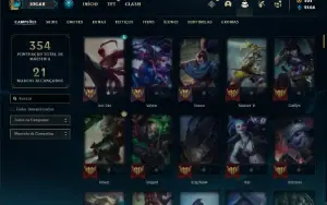 Conta Platina 3 com 150 Champs e 228 Skins + 8 Prestigios