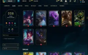 Conta Platina 3 com 150 Champs e 228 Skins + 8 Prestigios
