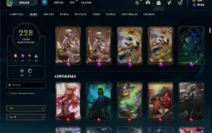 Conta Platina 3 com 150 Champs e 228 Skins + 8 Prestigios
