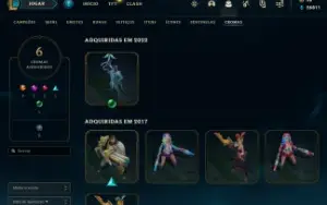 Conta diamante 4 75% WR com Rammus rei e icones rp 2012