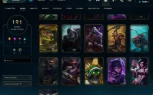 Conta diamante 4 75% WR com Rammus rei e icones rp 2012