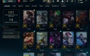 Esmeralda 4 com 50 Champs e 9 Skins + 12 Espolios