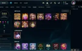 conta ótima com 1001 skins e todos os champs habilitados