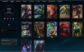 Conta League of Legends nv47 20 skins