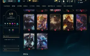 Unranked com TODOS os Champs e 69 Skins ( MAIN SUP )
