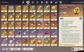 Conta R57, 14 personagens 5 estrelas, 890 horas de farm + um