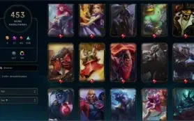 CONTA LEAGUE OF LEGENDS - ALL CHAMP, 460 SKINS 17 MITICAS