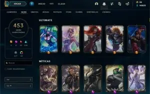 CONTA LEAGUE OF LEGENDS - ALL CHAMP, 460 SKINS 17 MITICAS