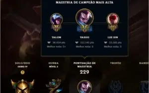 Conta lol 100 skins