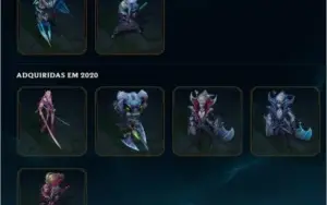 Conta lol 100 skins