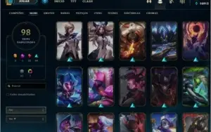 Conta lol 100 skins