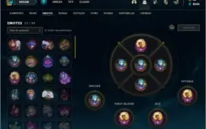 Conta diamante 1 e diamante 4 flex com 4 skins e 32 champs